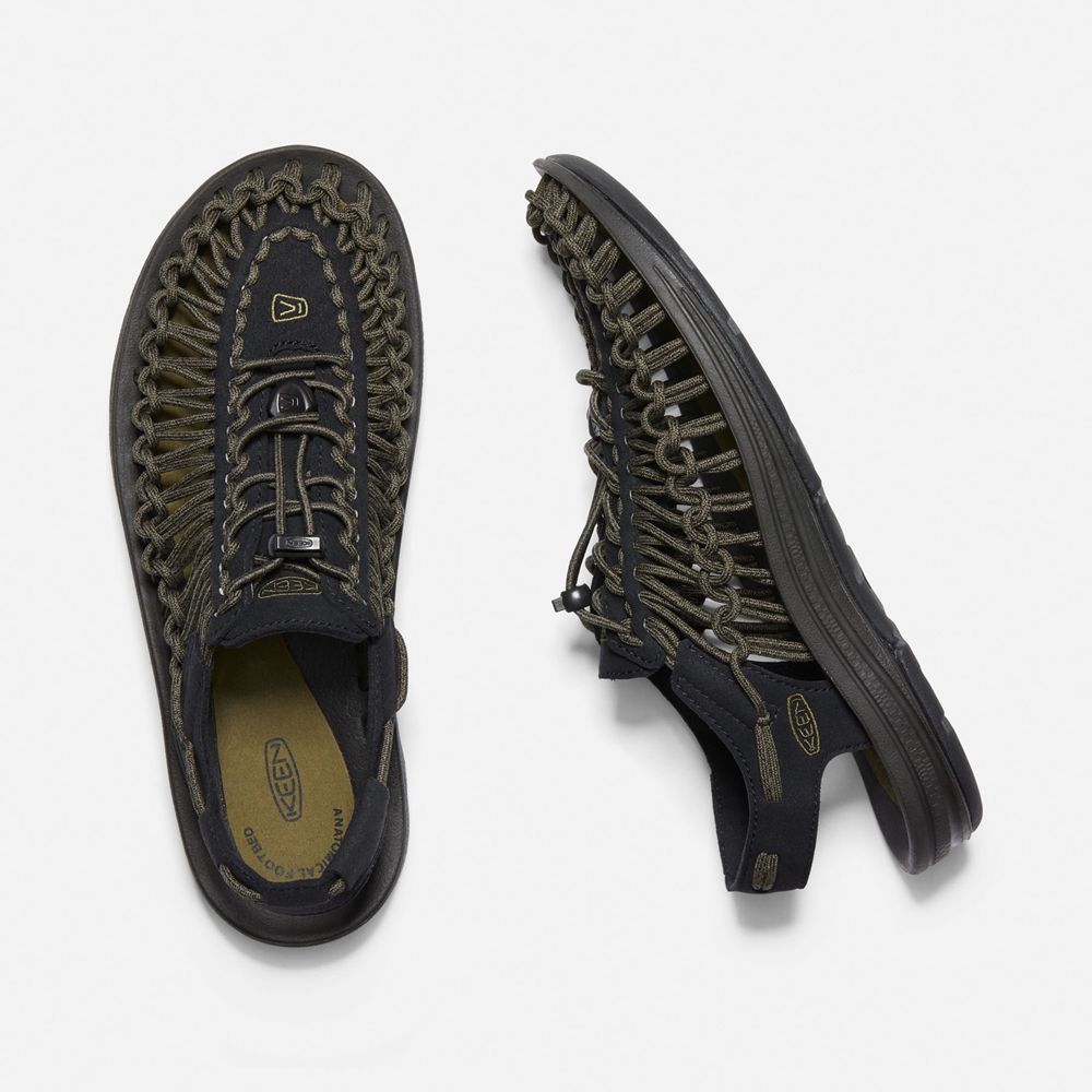 Sandales À Enfiler Keen Homme Noir/Vert Olive | Uneek | OXZNJ-8376